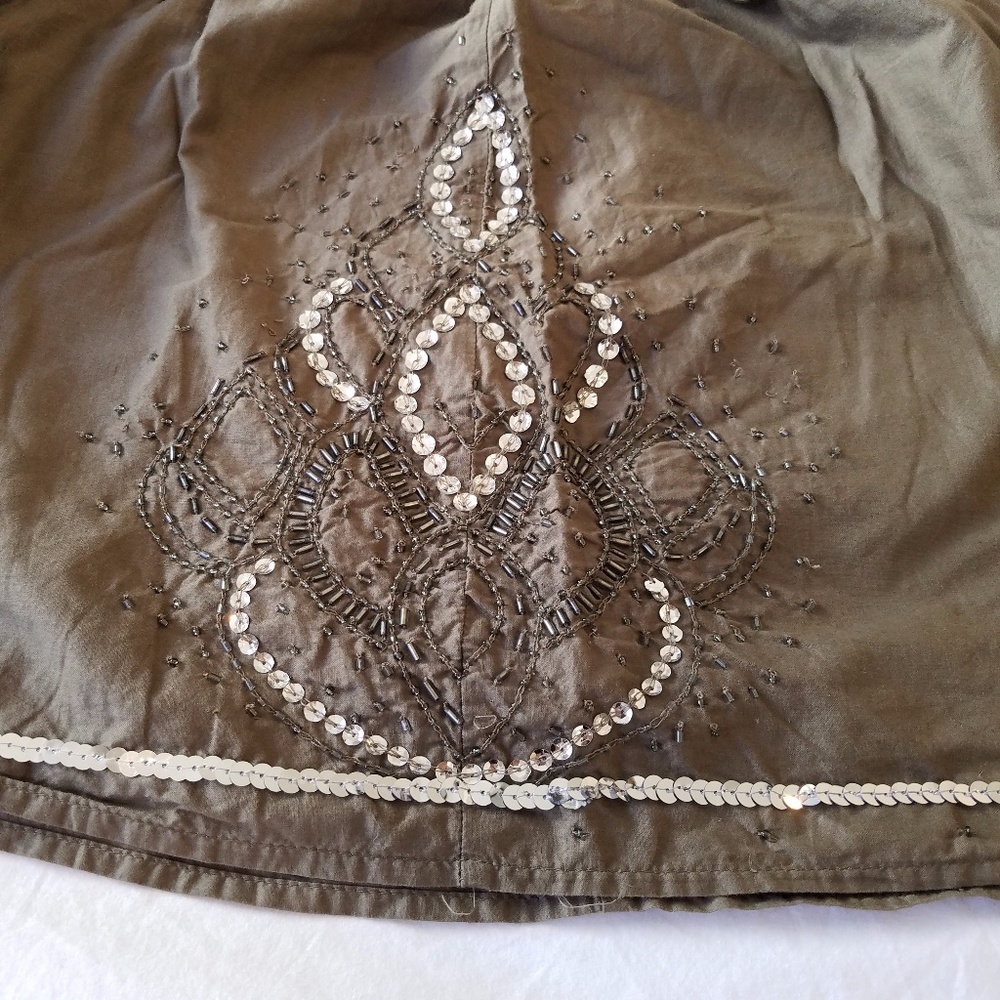 Gap Forest Green Embellished Skirt